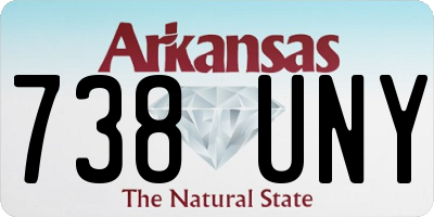 AR license plate 738UNY