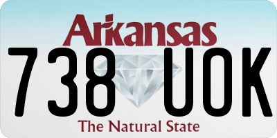 AR license plate 738UOK