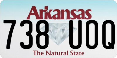 AR license plate 738UOQ