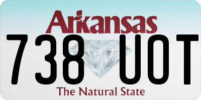 AR license plate 738UOT