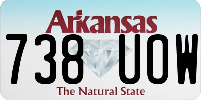 AR license plate 738UOW
