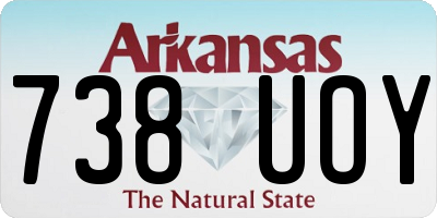 AR license plate 738UOY