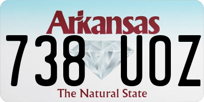 AR license plate 738UOZ