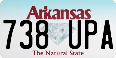 AR license plate 738UPA