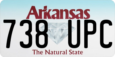AR license plate 738UPC
