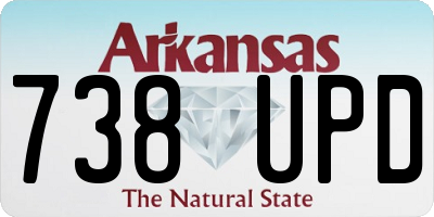 AR license plate 738UPD