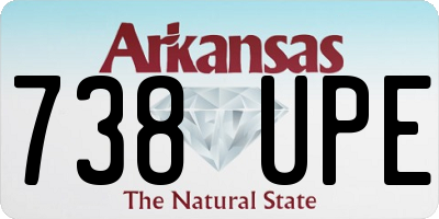 AR license plate 738UPE