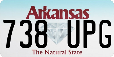 AR license plate 738UPG