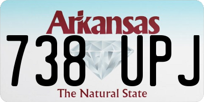 AR license plate 738UPJ