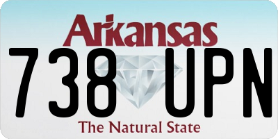 AR license plate 738UPN