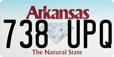 AR license plate 738UPQ