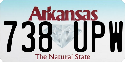 AR license plate 738UPW