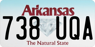 AR license plate 738UQA