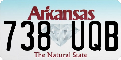 AR license plate 738UQB