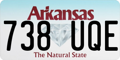AR license plate 738UQE
