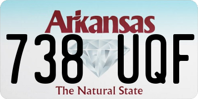 AR license plate 738UQF