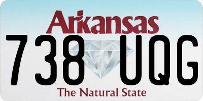 AR license plate 738UQG
