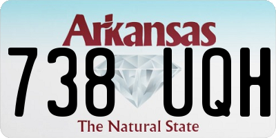 AR license plate 738UQH