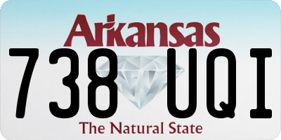 AR license plate 738UQI