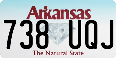 AR license plate 738UQJ