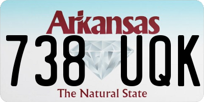 AR license plate 738UQK