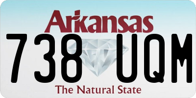 AR license plate 738UQM
