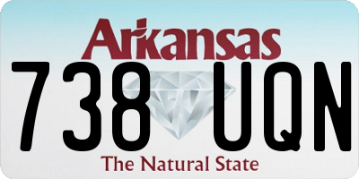 AR license plate 738UQN