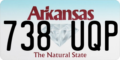 AR license plate 738UQP