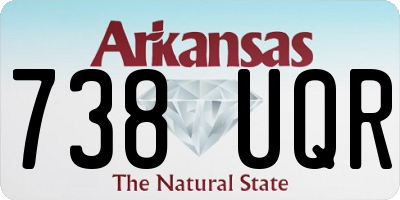 AR license plate 738UQR