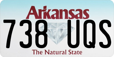AR license plate 738UQS