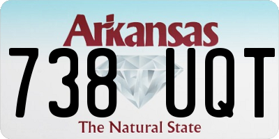 AR license plate 738UQT
