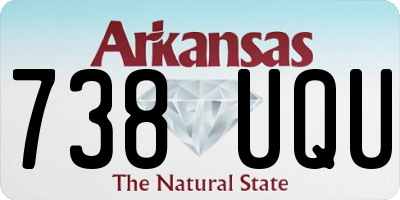 AR license plate 738UQU