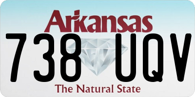 AR license plate 738UQV