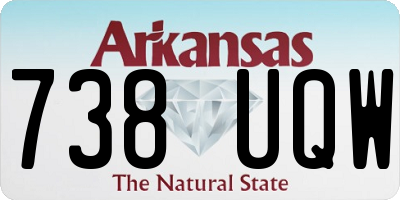 AR license plate 738UQW