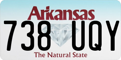 AR license plate 738UQY