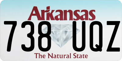 AR license plate 738UQZ