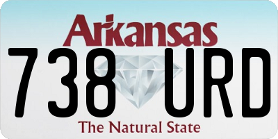 AR license plate 738URD
