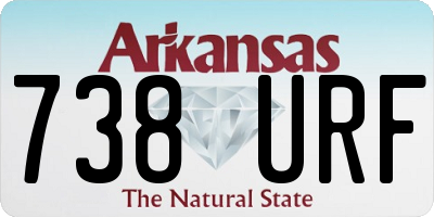 AR license plate 738URF