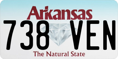 AR license plate 738VEN