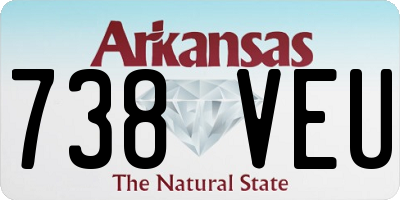 AR license plate 738VEU