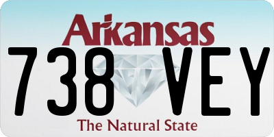AR license plate 738VEY