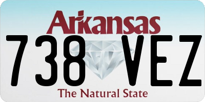 AR license plate 738VEZ