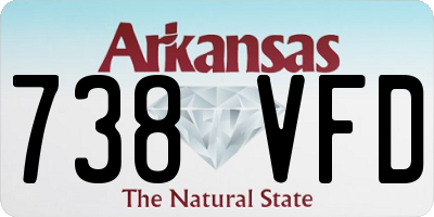 AR license plate 738VFD