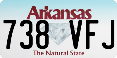 AR license plate 738VFJ