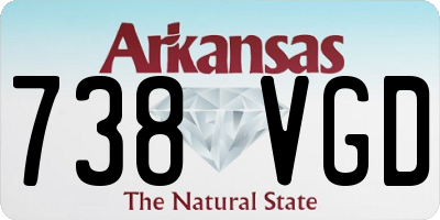AR license plate 738VGD