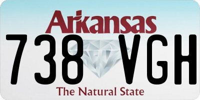 AR license plate 738VGH