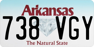 AR license plate 738VGY