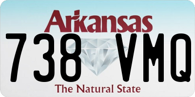 AR license plate 738VMQ