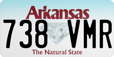 AR license plate 738VMR
