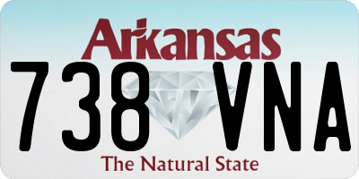 AR license plate 738VNA
